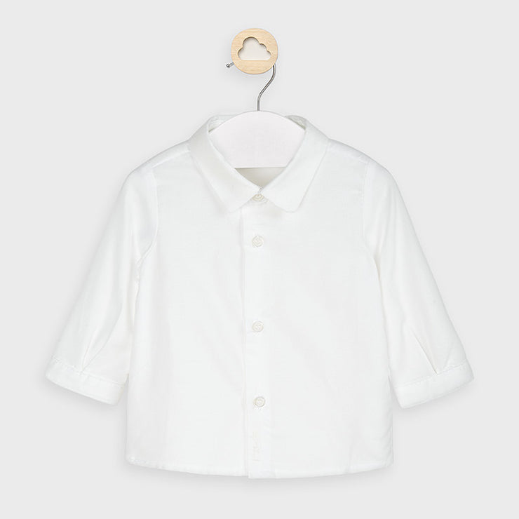 White Long Sleeve Dress Shirt for Newborn