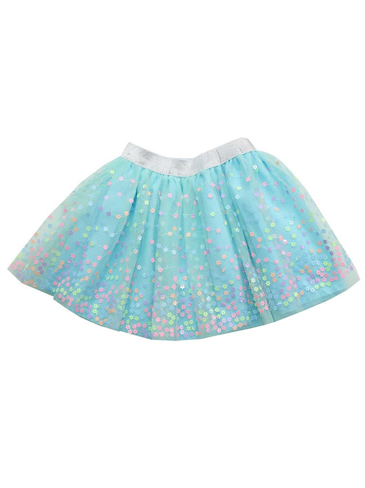 Sprinkle Flower Tutu - Aqua