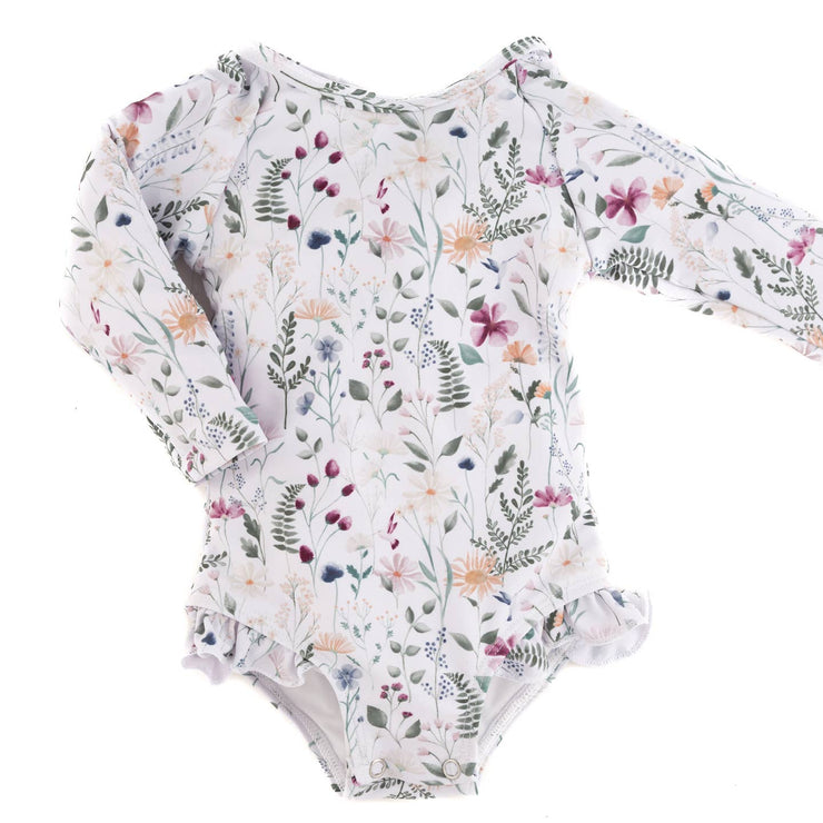 The "Isla" Ruffle Rashguard Swimsuit