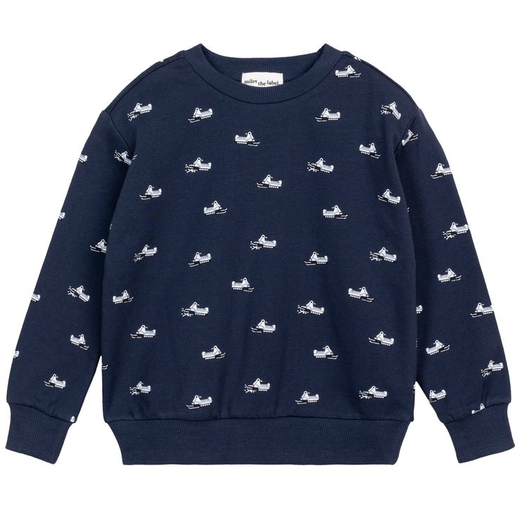 Navy Snowmobile Sweatshirt