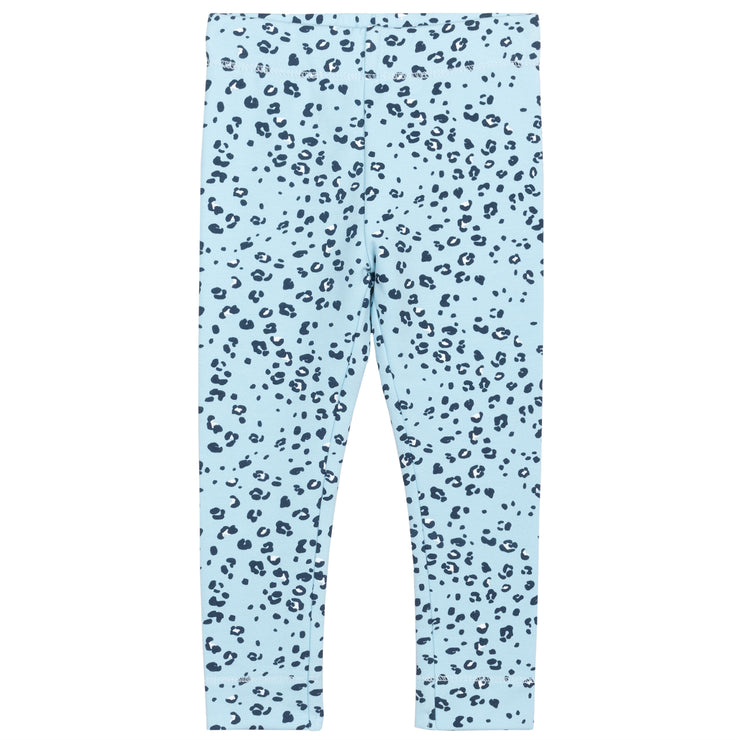 Girls Blue Cheetah Leggings