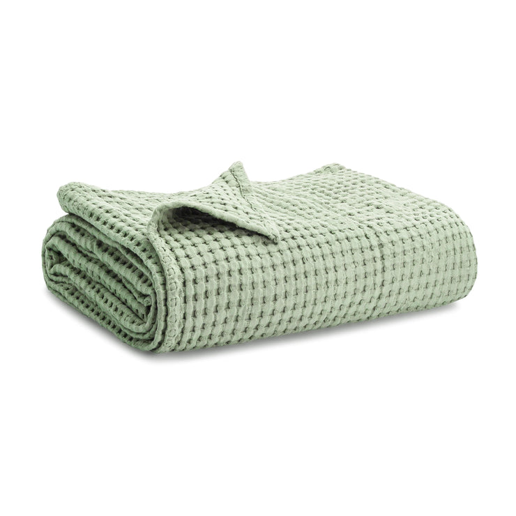 Waffle Baby Blanket By Comfy Cubs in Sage
