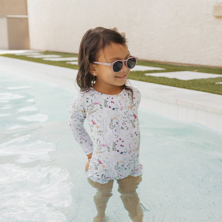 The "Isla" Ruffle Rashguard Swimsuit