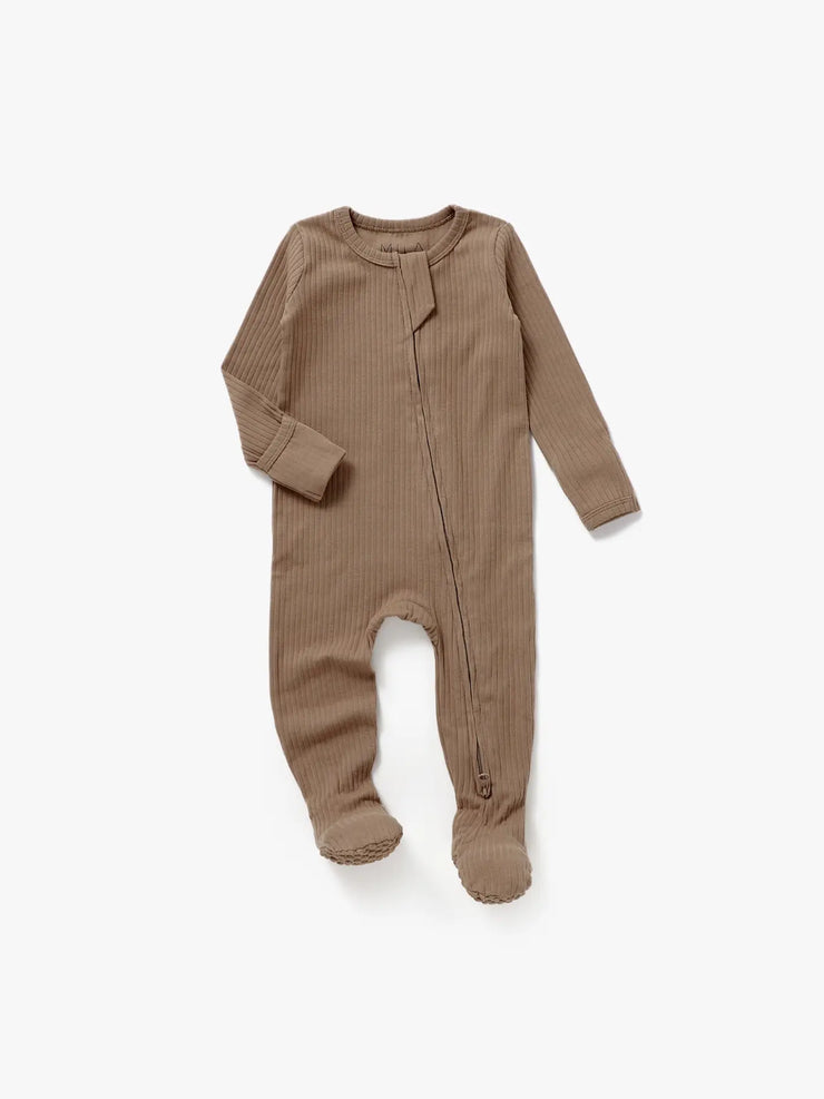 Ribbed Footie | Cappuccino