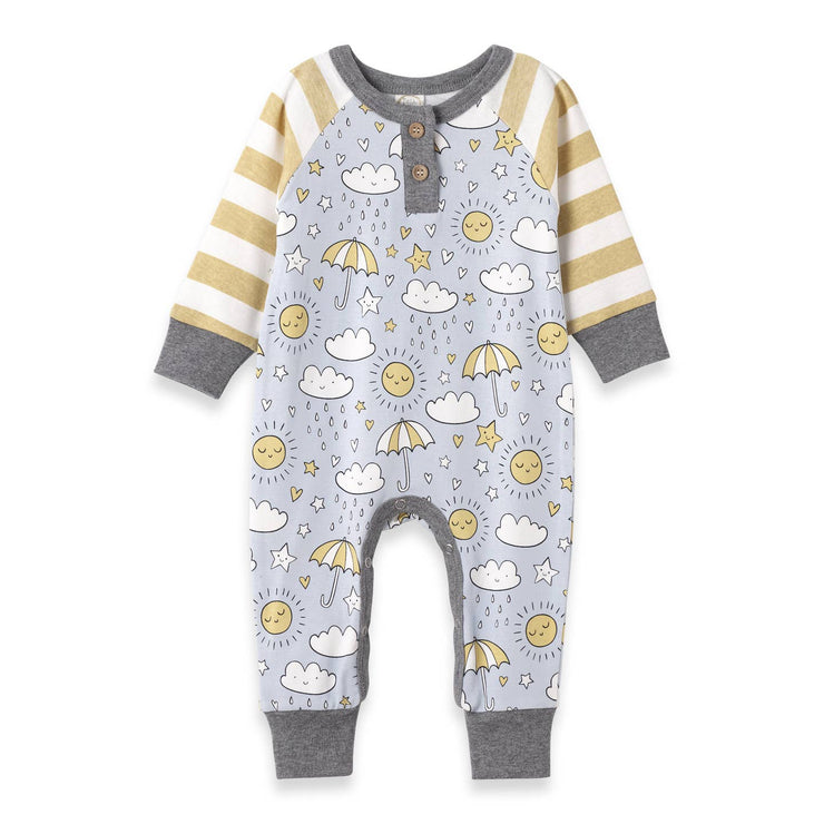 Baby Showers Bamboo Henley Romper