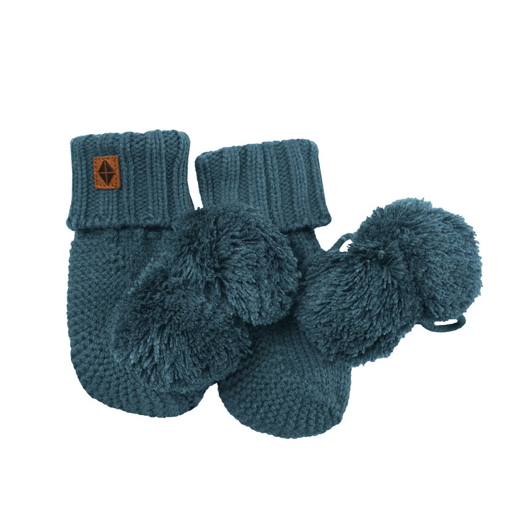 Knit Booties in Atlantic