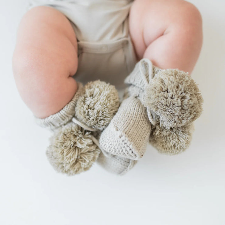 Knit Booties in Latte