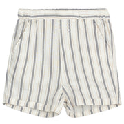 Striped Linen Blend Shorts