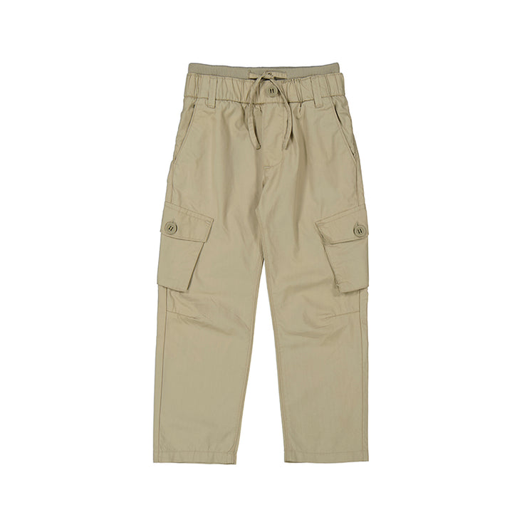 Almond Cargo Pants with Drawstring