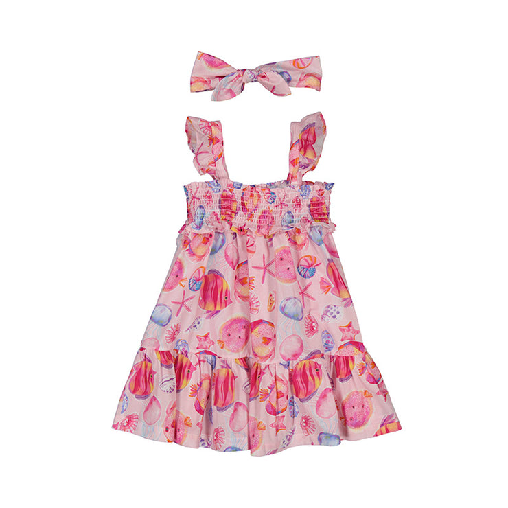 Magenta Sea Shell Printed Dress