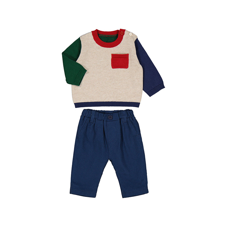 Color Block Sweatshirt and Trousers set