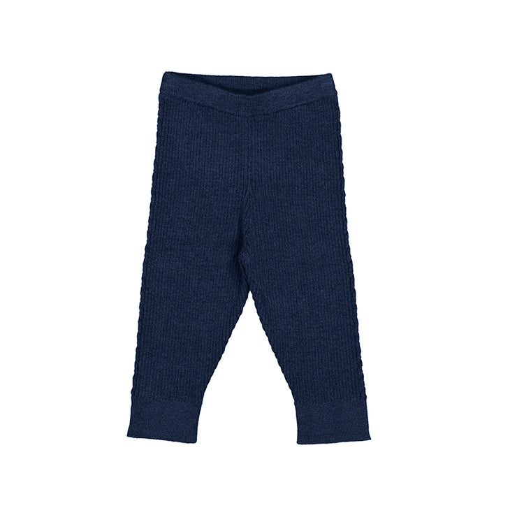 Navy Ribbed Leggings