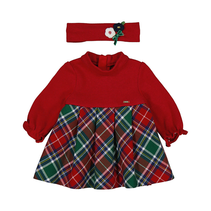 Cherry Red and Tartan Dress