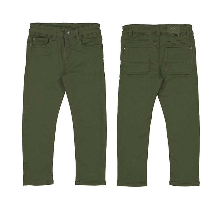 Green Soft Slim Pants