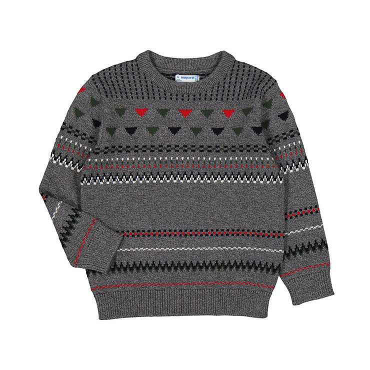 Grey Patterned Sweater