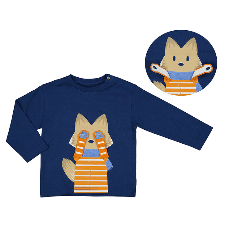 Navy Fox Long Sleeve Shirt