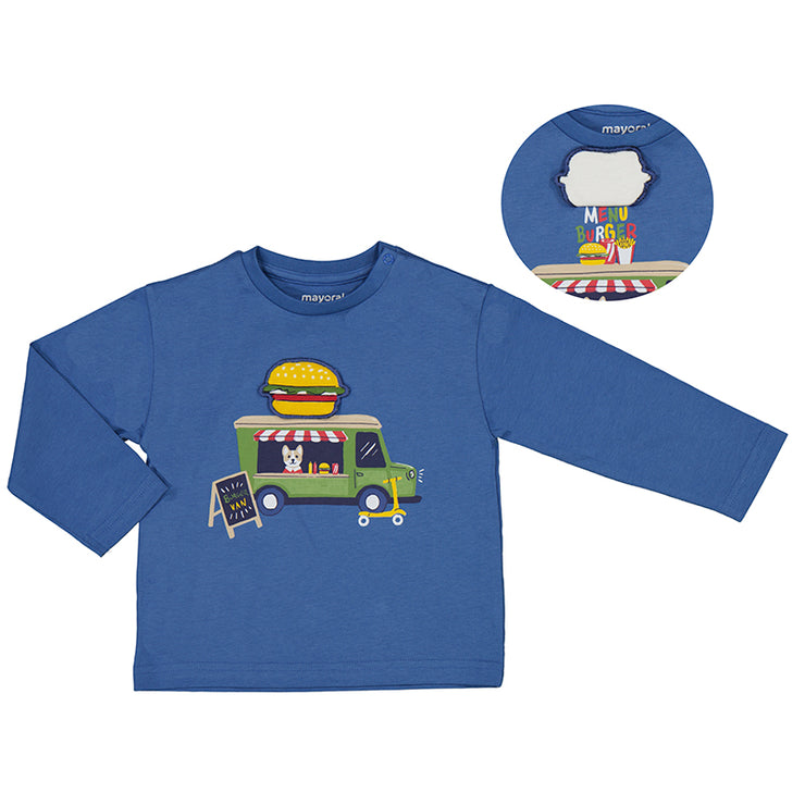 Blue Food Truck Long Sleeve Tshirt