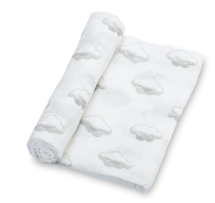 When Skies Are Grey Baby Swaddle Blanket