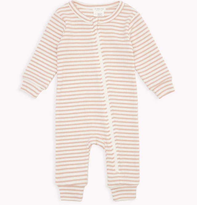 Rose Dust Striped Modal Rib Sleeper