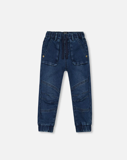 Stretch Twill Jogger Pants Dark Blue