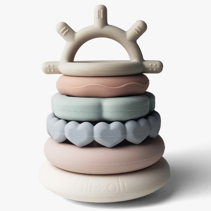 Soft Silicone Stacking Ring Tower (6-pc) Sun