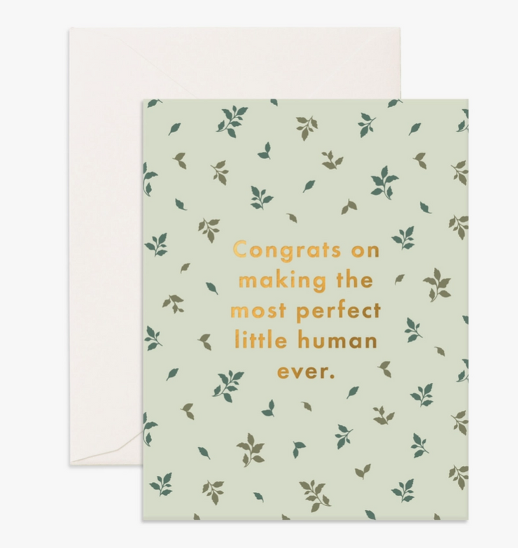 Perfect Human Broderie Greeting Card
