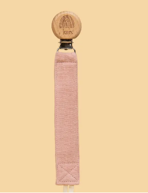 Cotton Pacifier Clip Blush