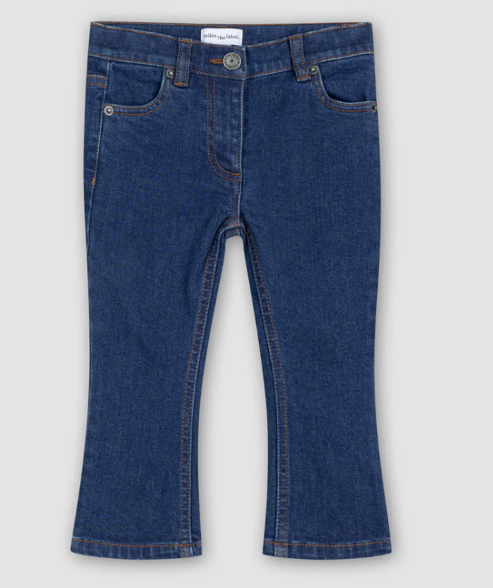 Classic Blue Girl's Bell Bottom Jeans