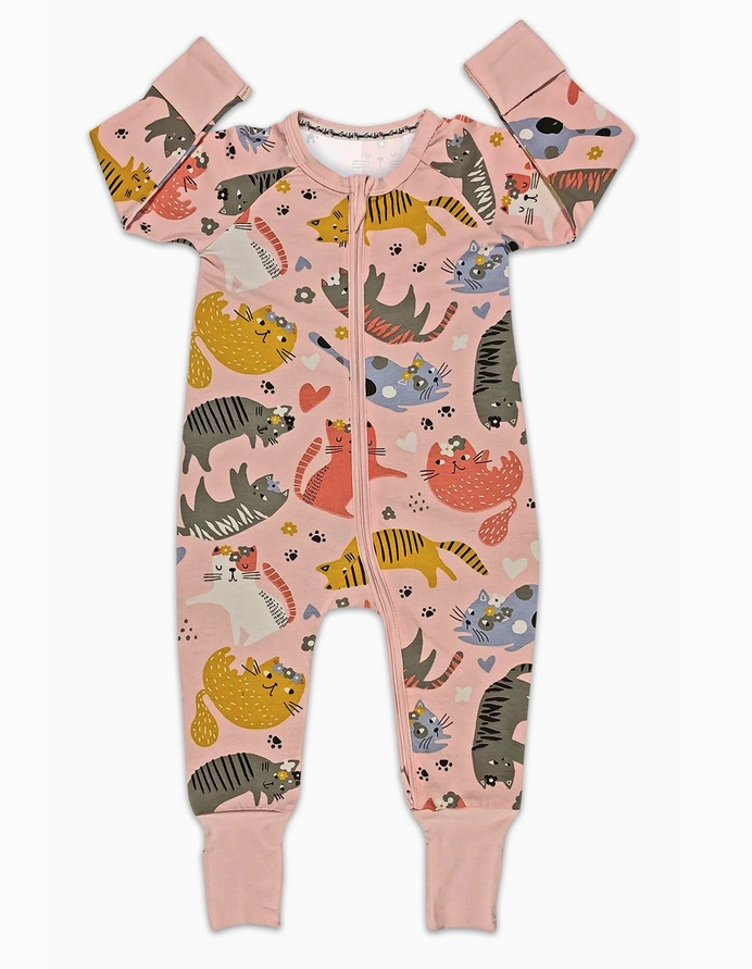 Kitty Cat Pink Baby Pajamas