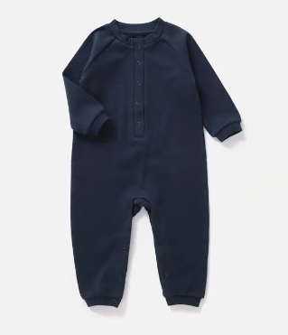 Brushed Playsuit | Deep Blue