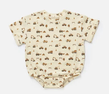 Short Sleeve Bubble Romper | Construction