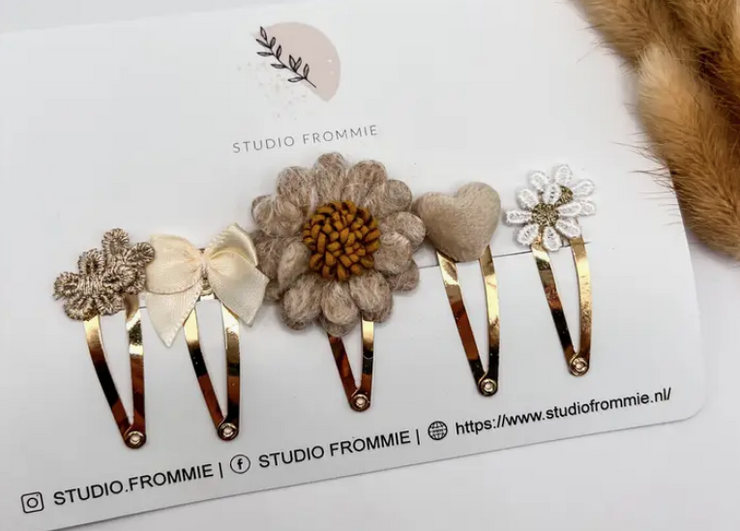 Set of Maite Hair Clips - Silver