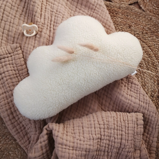 Ivory Cloud Cushion For Children's Room