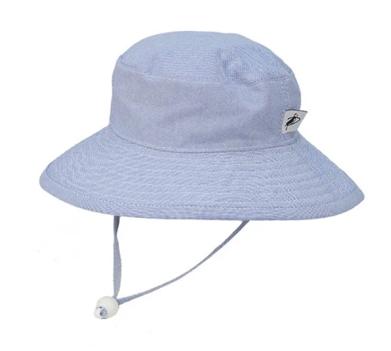 Child Sun Protection Sunbaby Hat - Oxford Cotton Blue