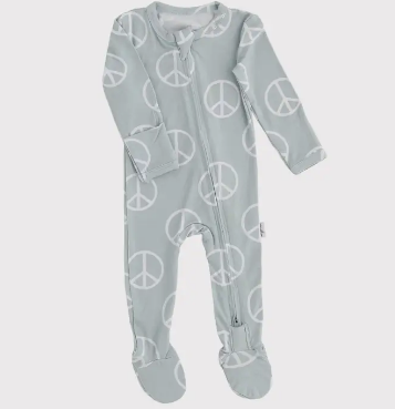 Bamboo Footed Sleeper - Peace