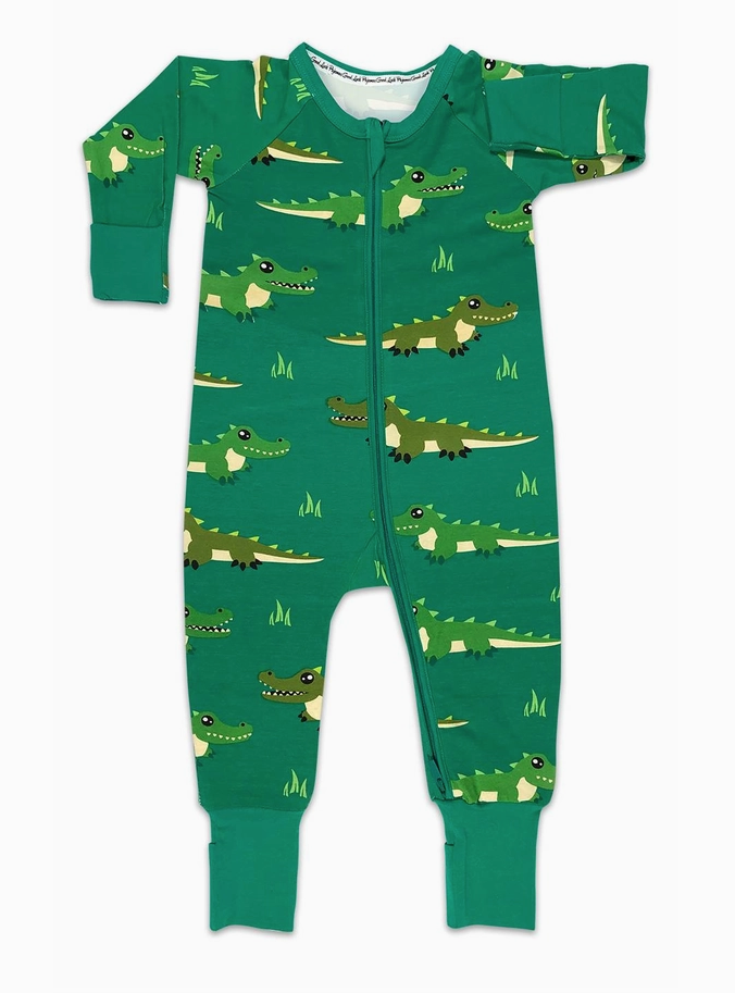 Crocodiles, Green Baby Pajamas