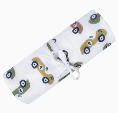 Cotton Muslin Swaddle - Cars