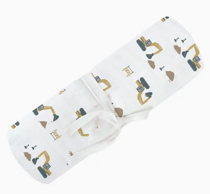 Cotton Muslin Swaddle - Excavators