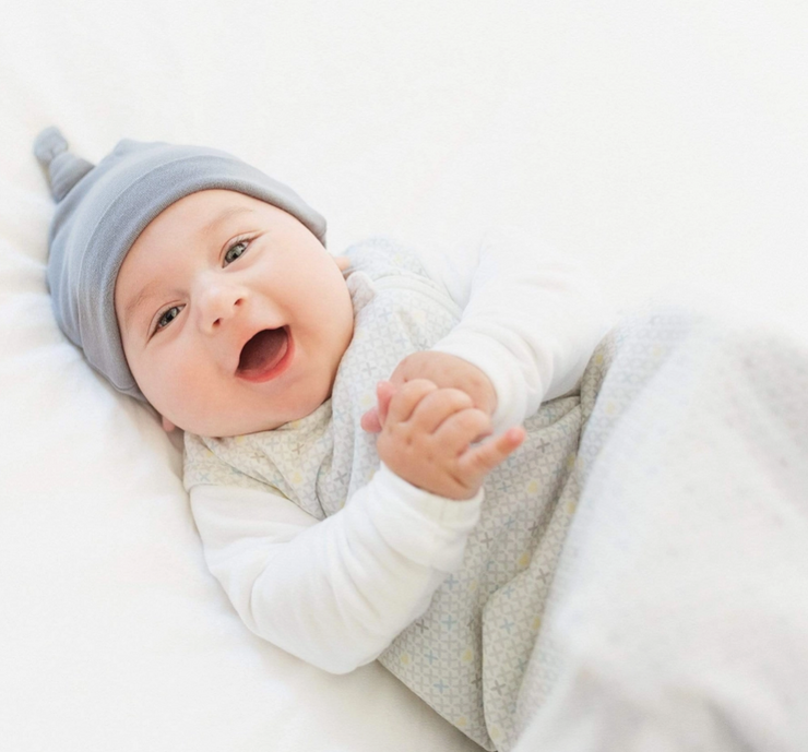 Newborn Bamboo Knotted Hat - Pebble