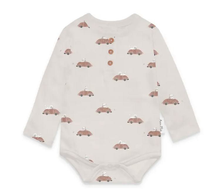 Classic Car Henley Onesie
