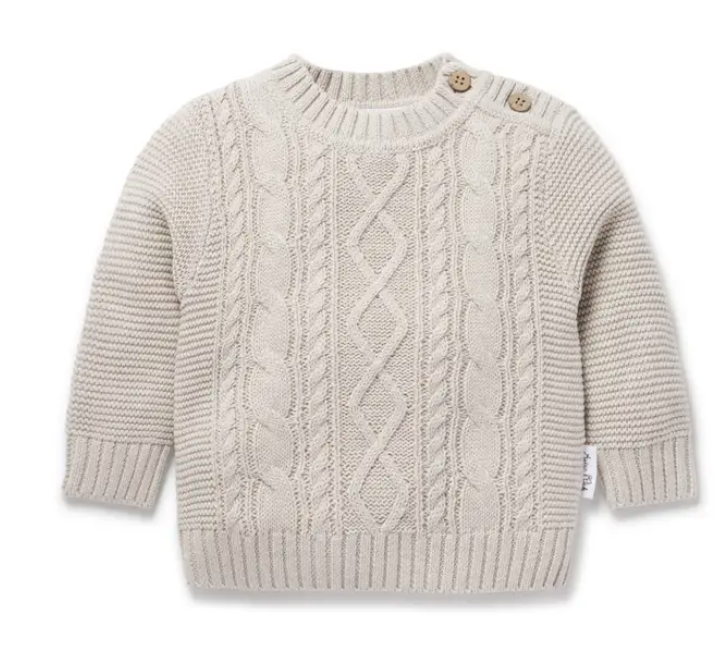 Oat Cable Knit Jumper