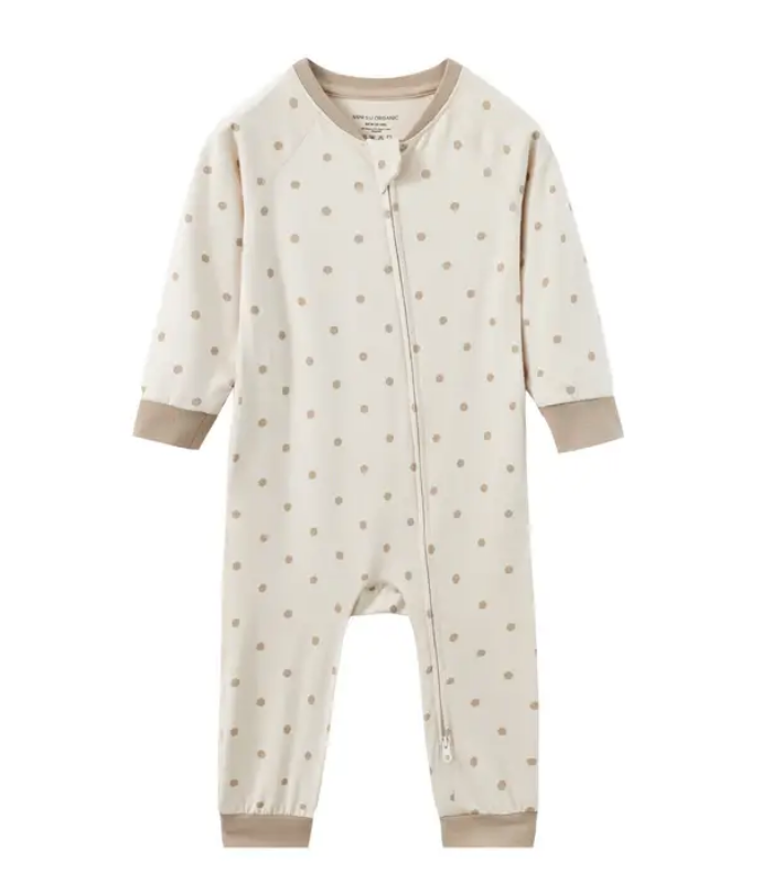 Organic Bamboo Zip-Up Sleeper-Dots