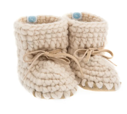 Baby Booties - Sweater Moccs - Ivory