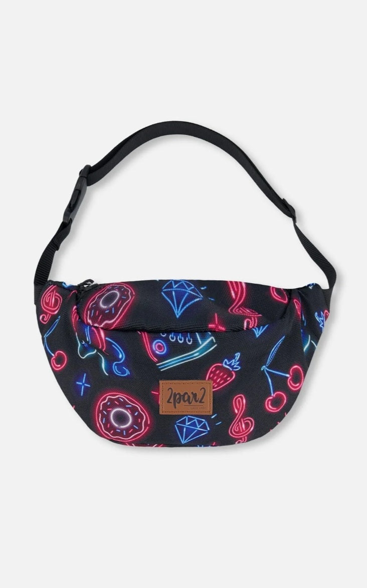 Printed Fanny Pack Black And Blue And Pink Items