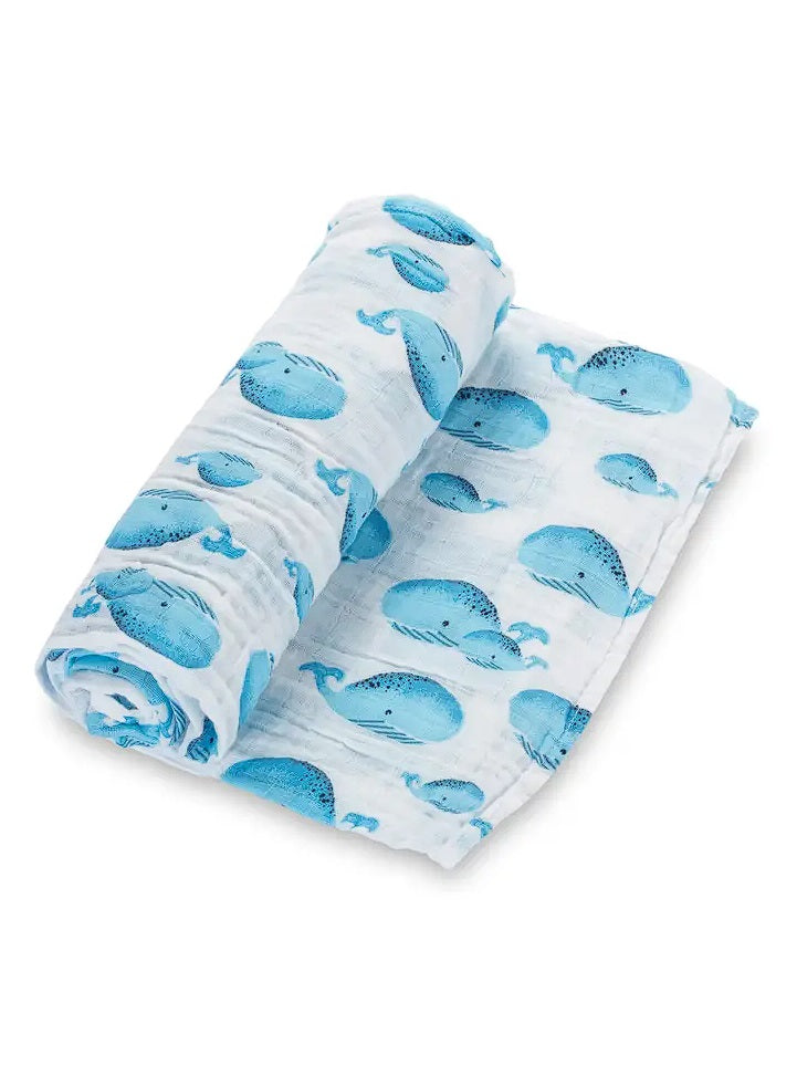 Whale, Whale, Whale Baby Swaddle Blanket