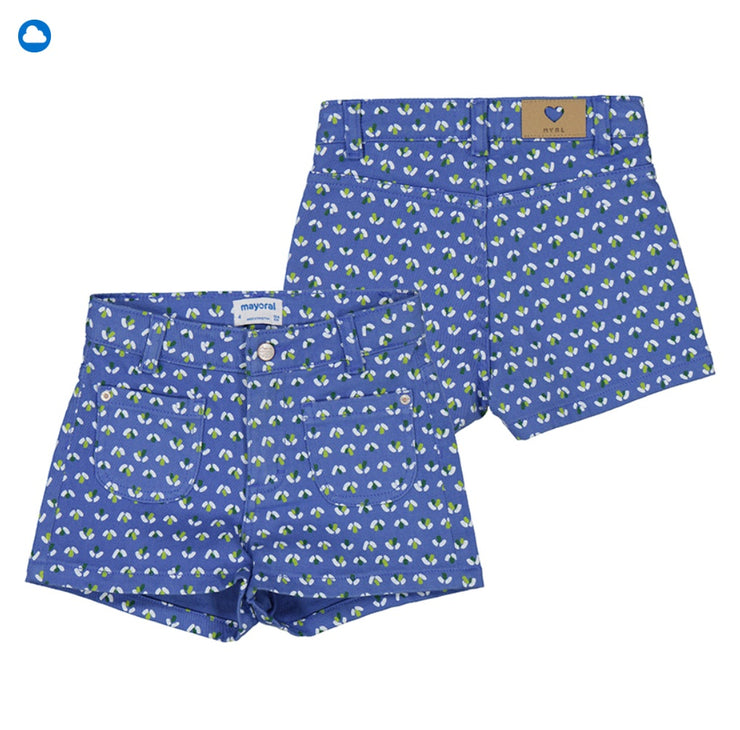 Girl Indigo Printed Shorts