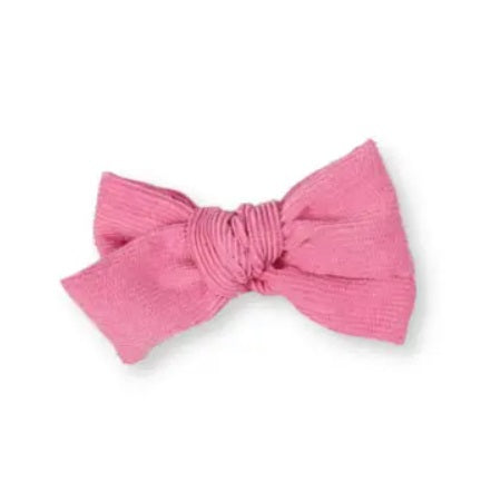 Corduroy Bow - Hair Clip For Children - Hot Pink