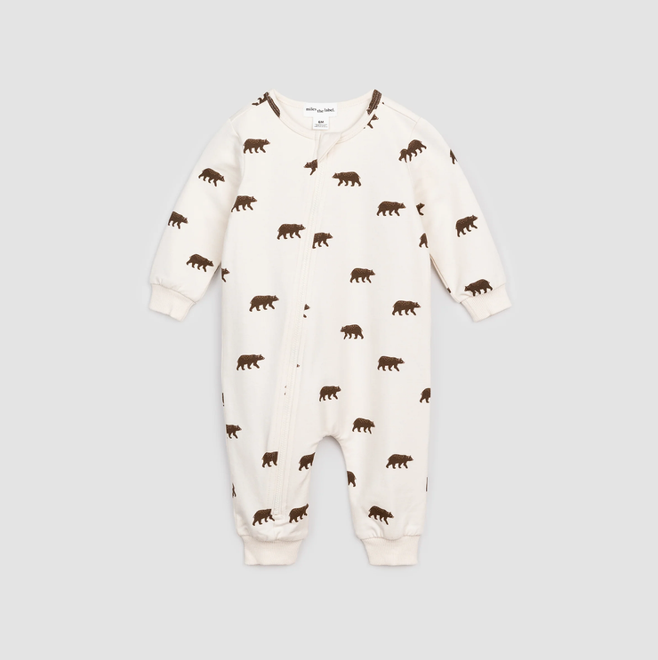 Grizzly Print on Crème Playsuit