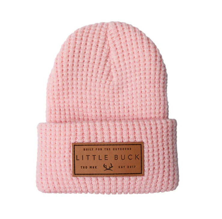 Waffle Cabin Beanie - Pink Blush