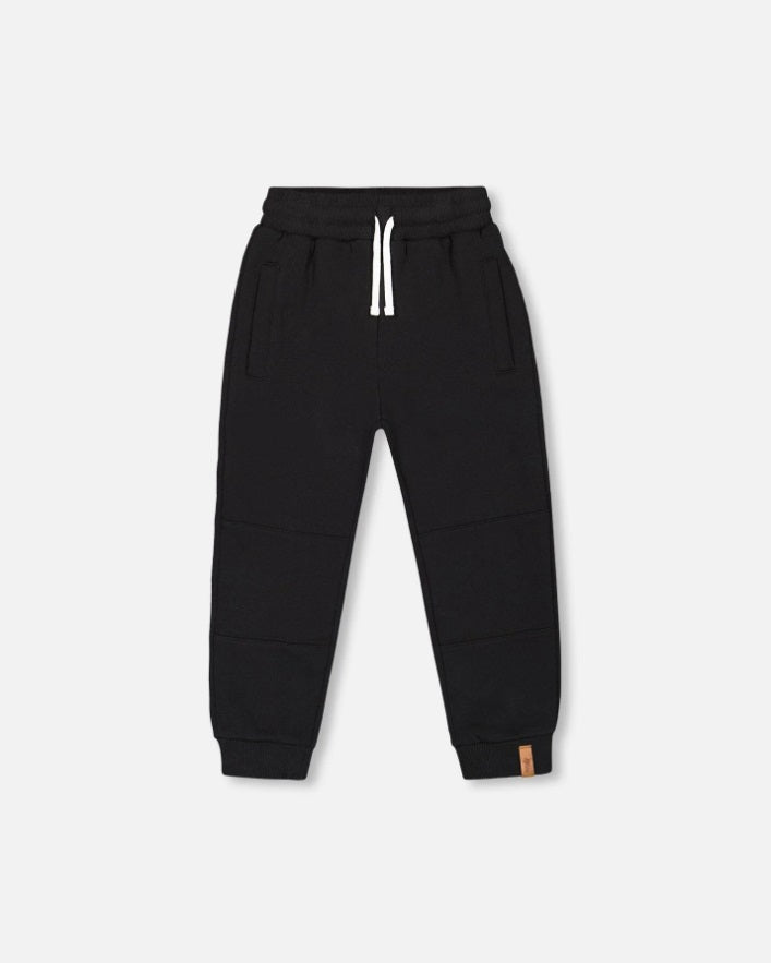 Fleece Sweatpants With Pockets Black